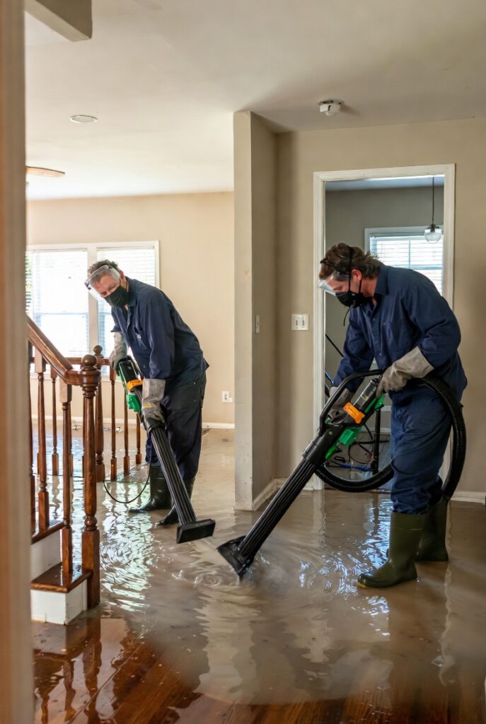Flooded Living Room Cleanup