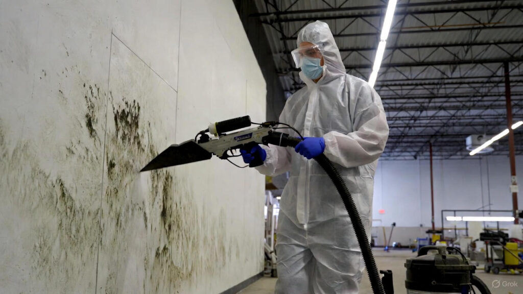 commercial mold removal process using industrial equipment in Garland TX property