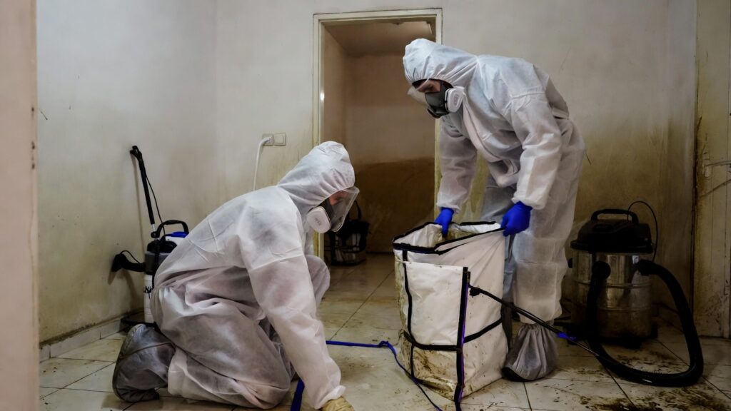 Step-by-step professional sewage cleanup and safe waste removal process